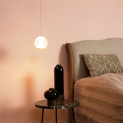 Lucide CINTRA - Pendelleuchten - Ø 14 cm - LED - 1x5,7W 2700K - Transparent - Atmosphäre 1